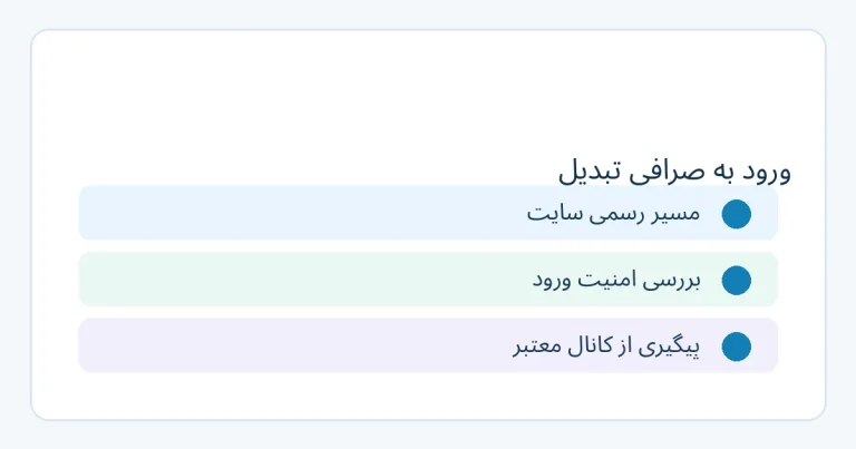 راهنمای تصویری ورود به صرافی تبدیل و سه اقدام ضروری