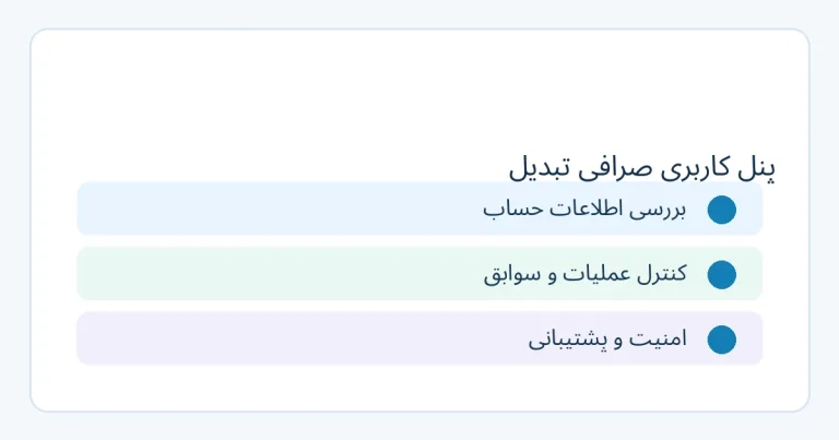 راهنمای تصویری پنل کاربری صرافی تبدیل و سه اقدام ضروری