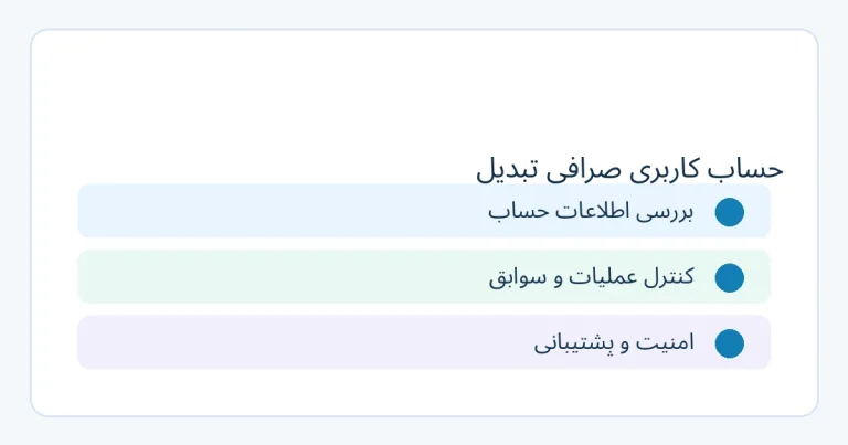 راهنمای تصویری حساب کاربری صرافی تبدیل و سه اقدام ضروری